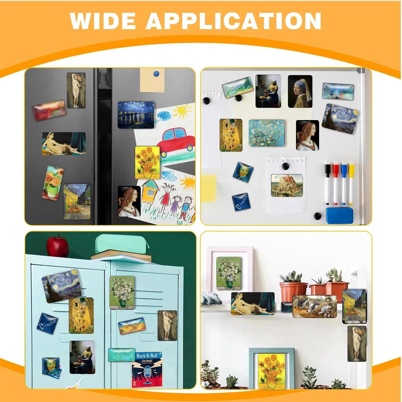 PSQIYMP White Roses magnet lends a refined touch to shelves.