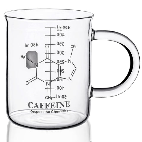 PSZEZNZ caffeine molecule mug with handle for comfortable sipping
