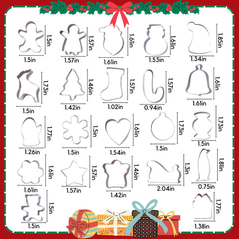 PTaizjjz mini Christmas cookie cutters Christmas tree for clean, uniform tree shapes