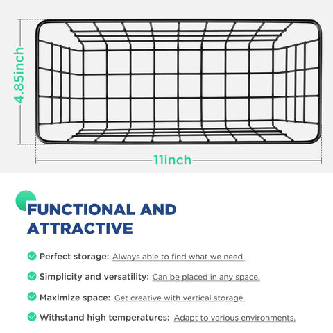 Ptinyiv no-drill wall mount baskets enhance cabinet organization without damage.