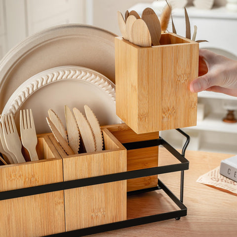 PTSTING countertop storage case keeps utensils accessible and tidy