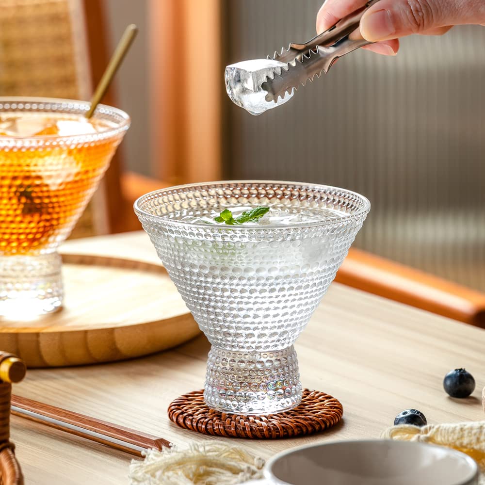PTSTING lead-free glass martini glasses for safe, crystal-clear sipping
