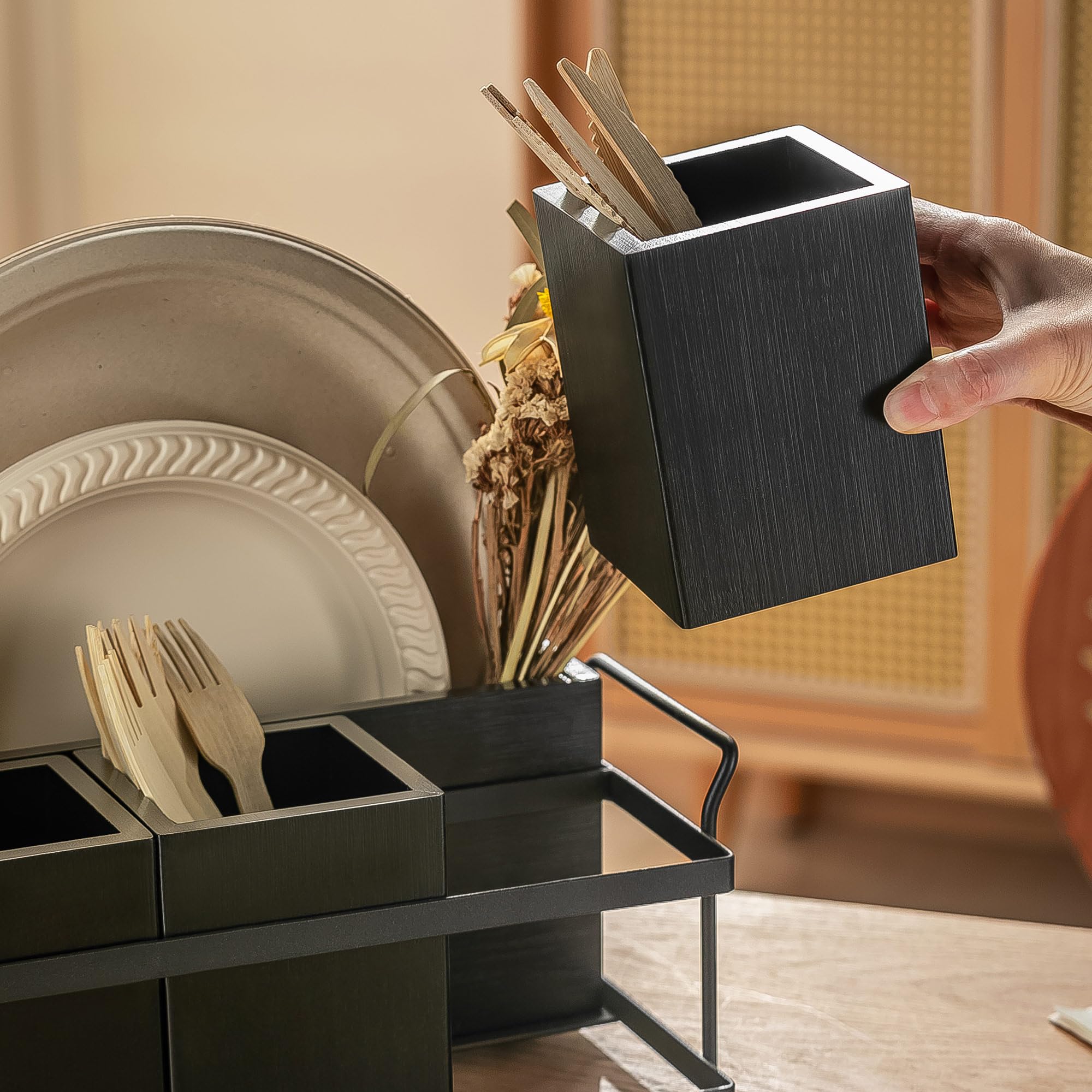 PTSTING multifunction kitchen storage supports utensils, remotes, pens, and small items.