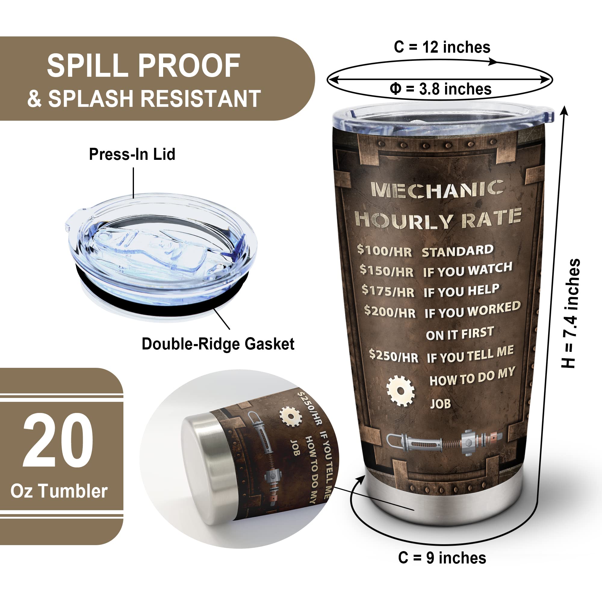 Pudmaple mechanic tumbler outdoors use during activities