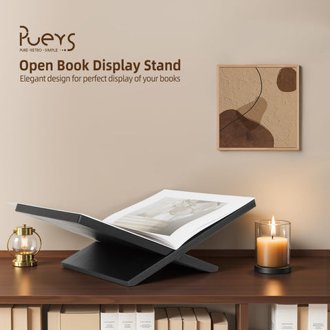 PUERSI Open Display Stand with crossover structure highlights your books beautifully.