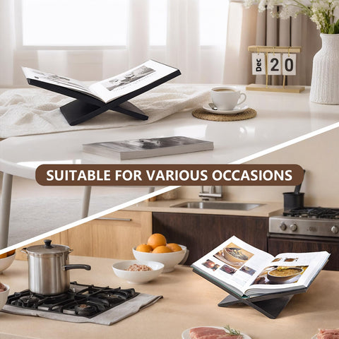 PUERSI Open Display Stand holding a cookbook or magazine with easy access.