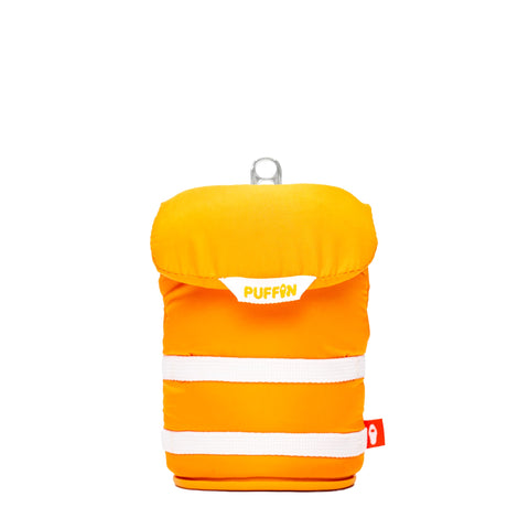 Puffin insulated can cooler for 12oz beverages apricot color