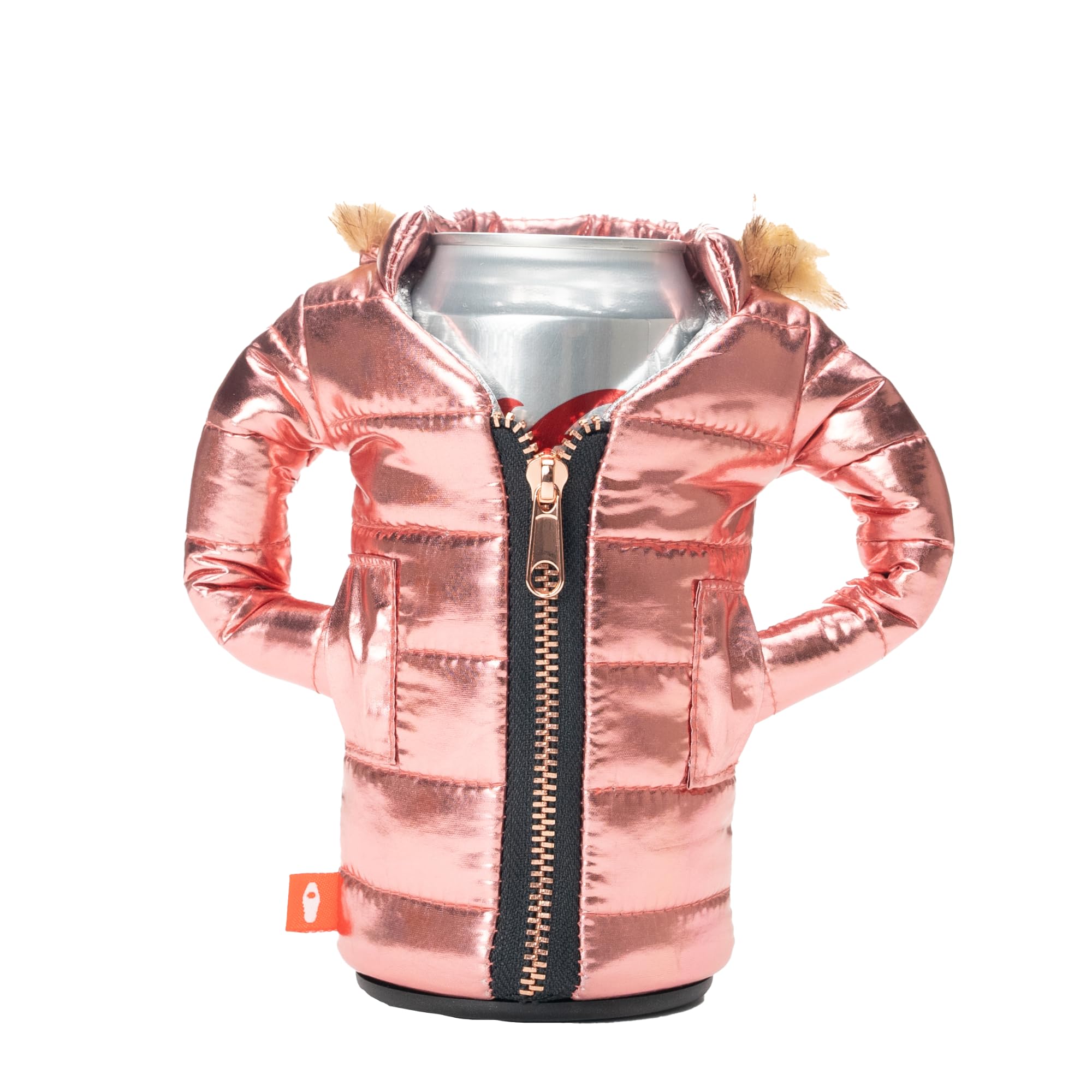 Puffin Pahka in rose gold color complements chic winter looks.