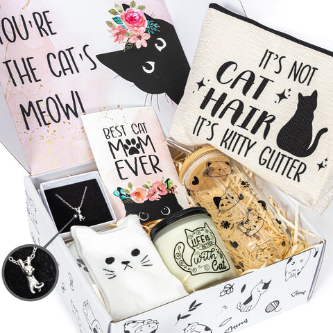 PuGez Cat Mom Gift Box packaging showcases a playful design ideal for gifting.