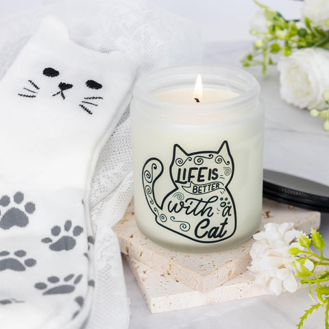 PuGez Cat Mom Gift Box soft socks provide cozy comfort.