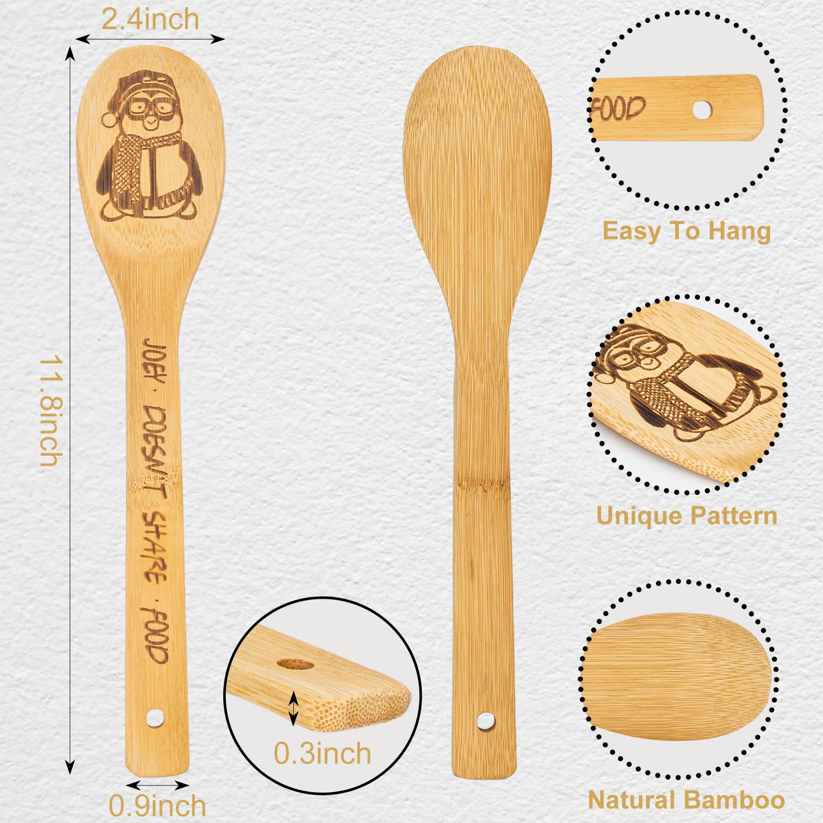 PuGez slotted spoon for versatile cooking with bamboo durability