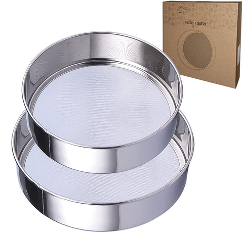 PUHETO 6-inch sieve with 60-mesh for fine flour sifting