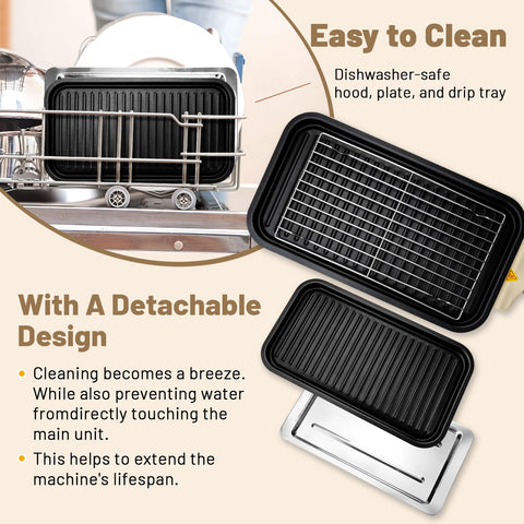 Pukomc dishwasher-safe grill plate and pans