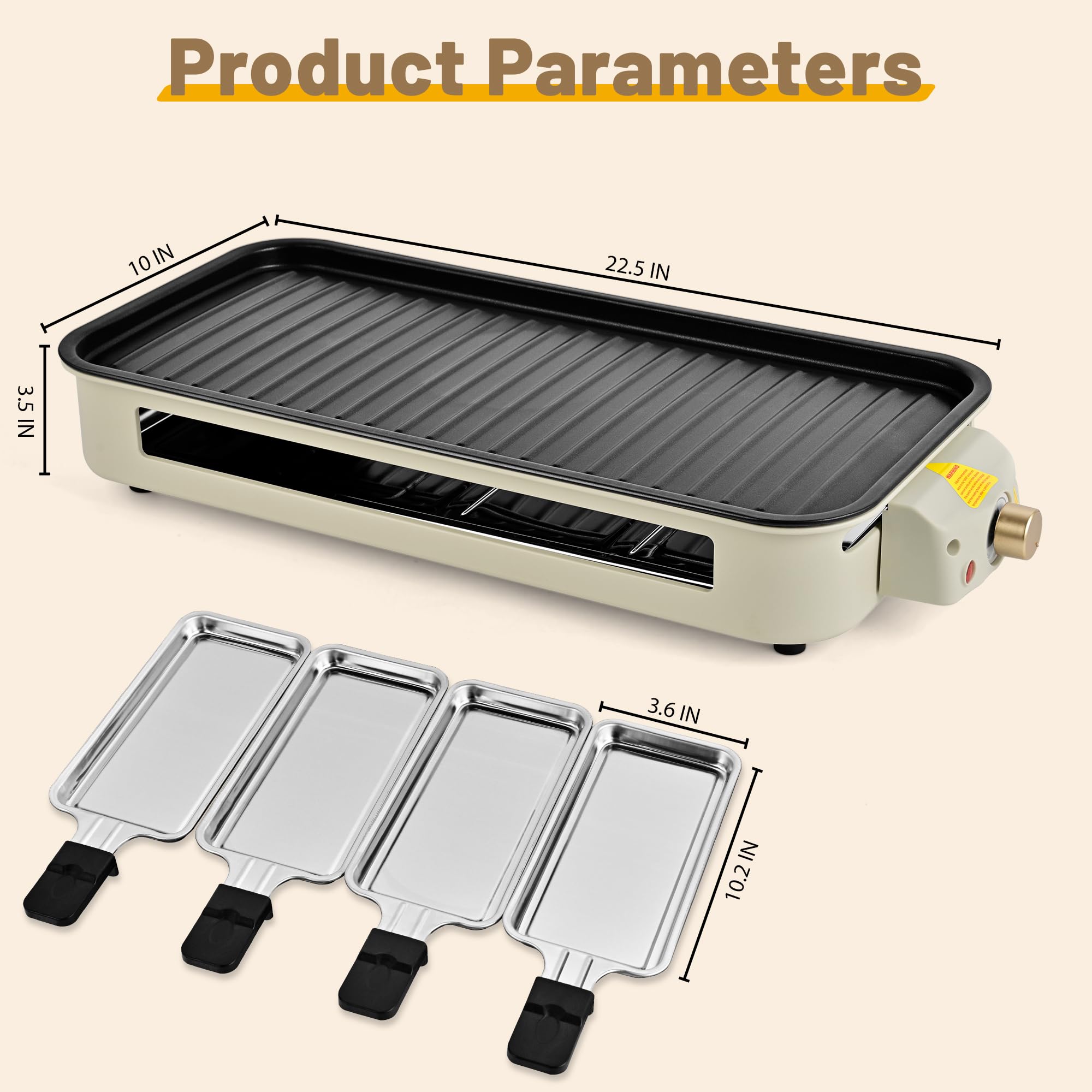 Pukomc dishwasher-safe parts including plate and pans for easy cleanup
