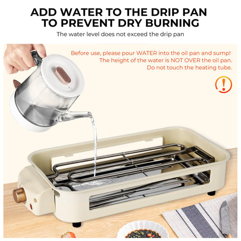Pukomc indoor grill with non-stick plate for easy release