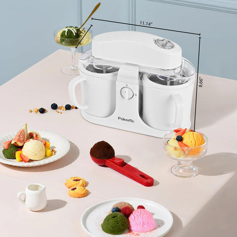 Pukomc two flavors on one machine for family treats.