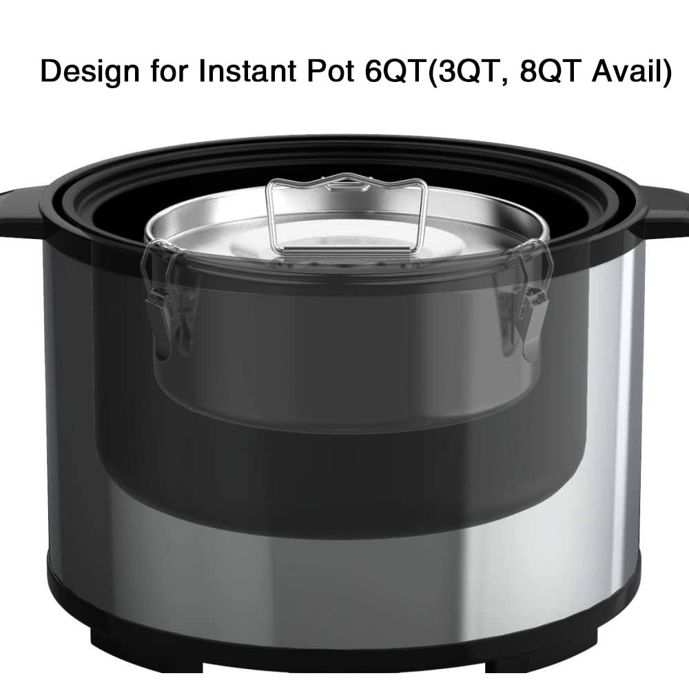 Puluru flan mold lid handle for easy Instant Pot access.