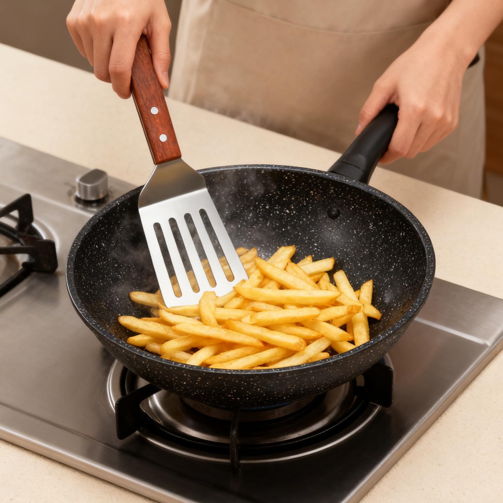 Pumtus flat-top grill spatula perfect for eggs and burgers