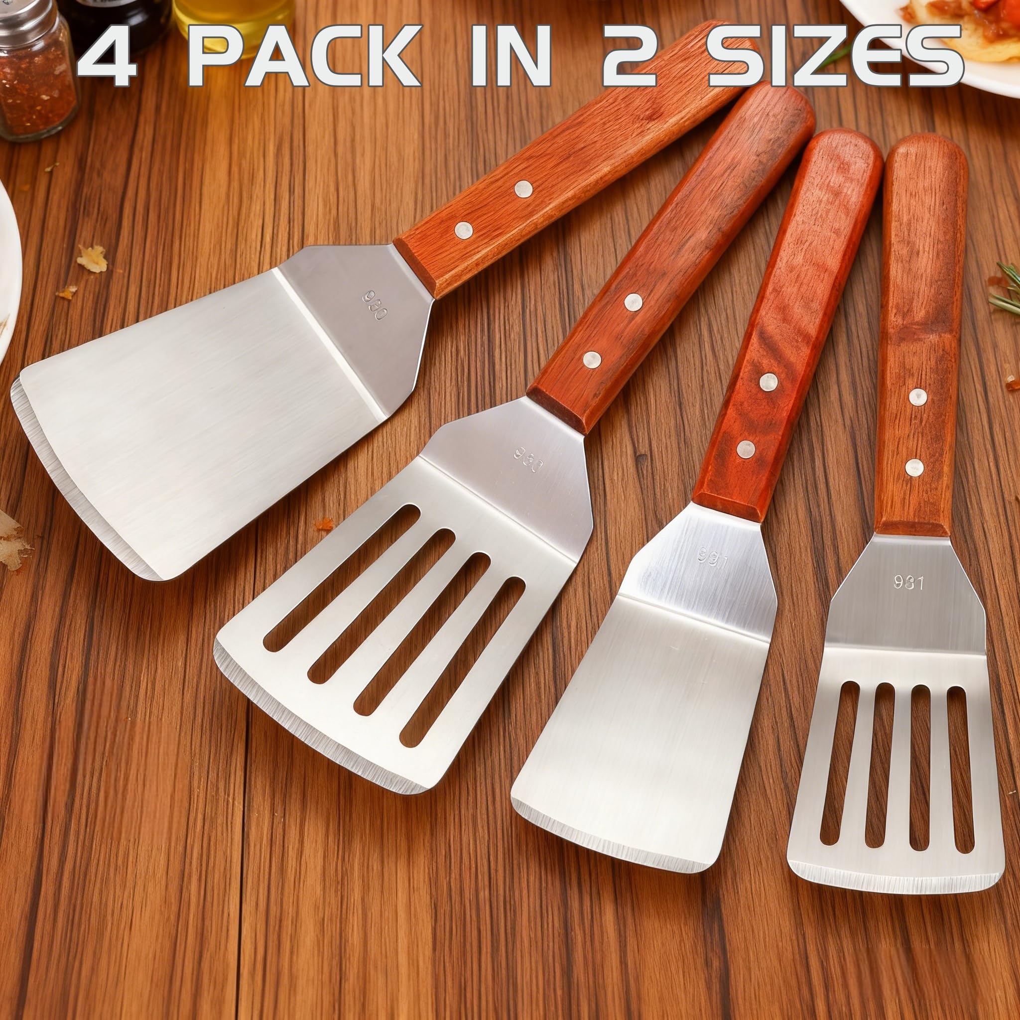 Pumtus wooden-handle spatula offers comfortable grip and heat insulation