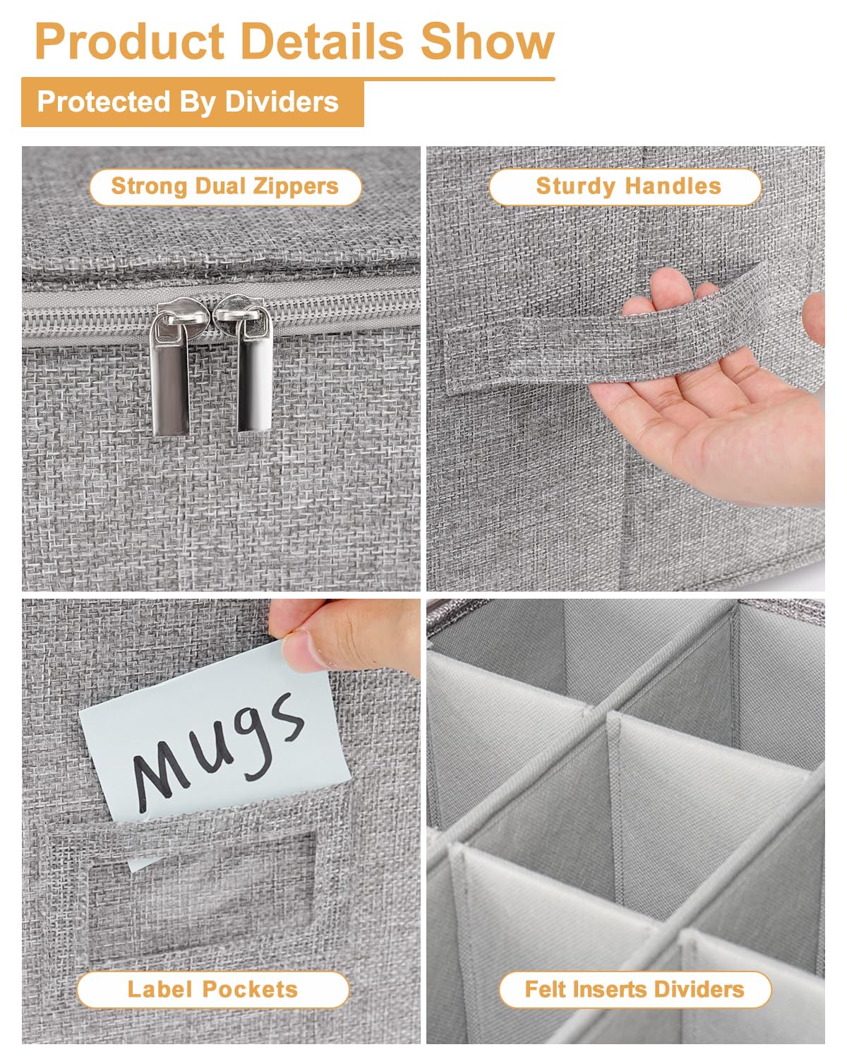 Punemi mug storage organizer stackable design saves space during packing