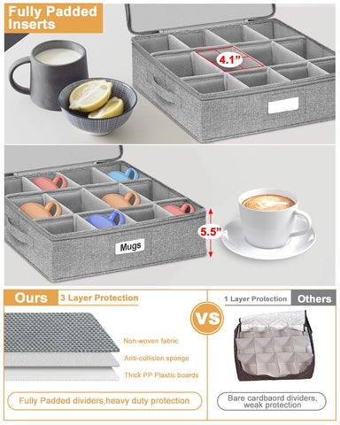 Punemi mug storage organizer top-loading design enables quick loading and unloading of cups