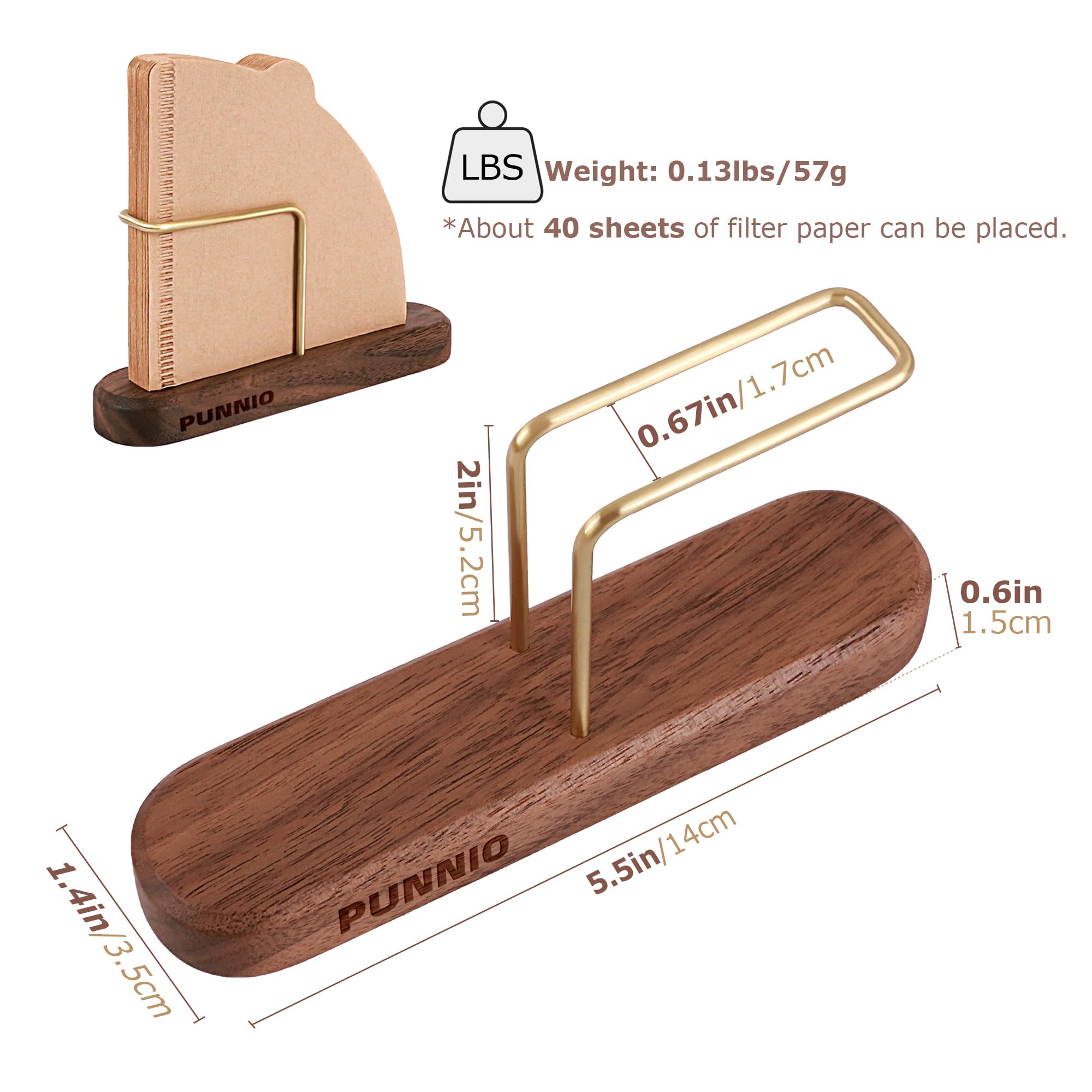 PUNNIO coffee filter holder displayed in a cozy kitchen-office corner.