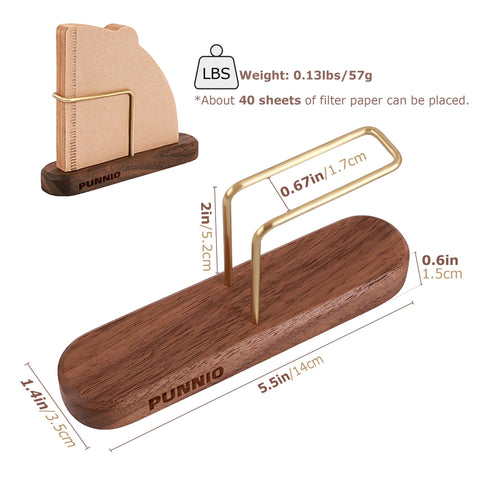 PUNNIO coffee filter holder displayed in a cozy kitchen-office corner.