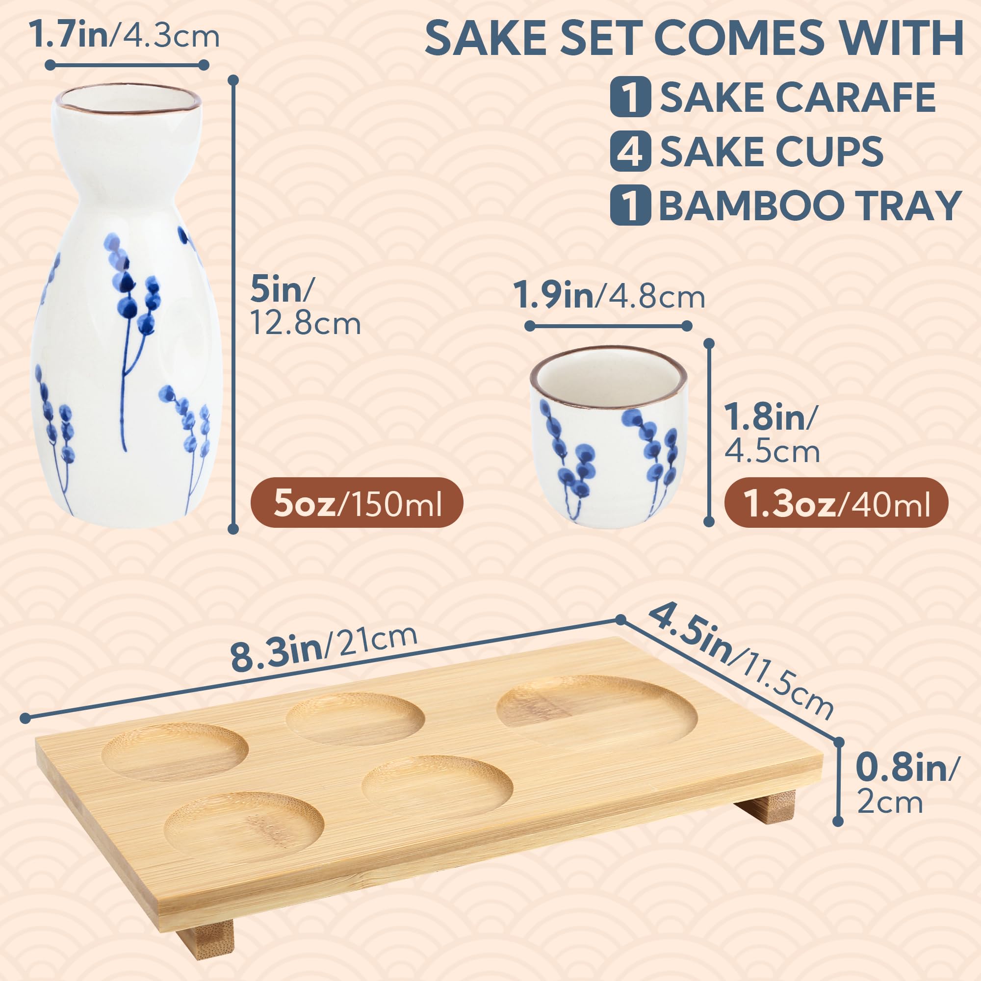 PUNNIO Sake Set dishwasher and microwave safe for easy care.