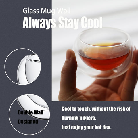 PunPun clear glass cups are safe in freezer and microwave and easy to clean.