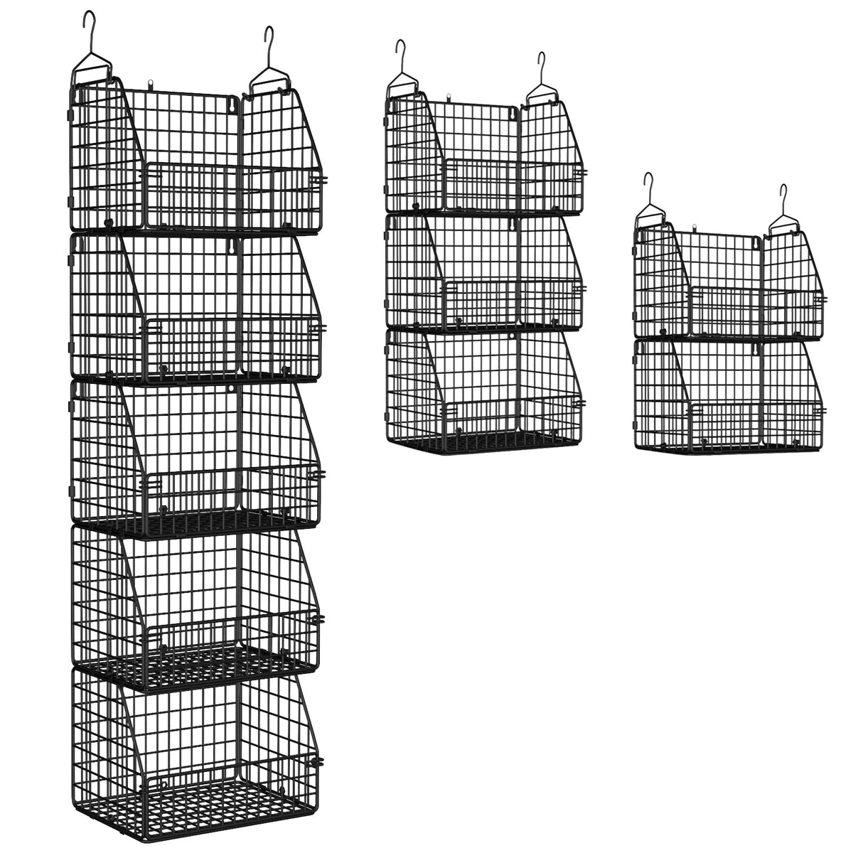 PUPPYCUTE wall-mounted stackable wire basket for closet organization and easy access