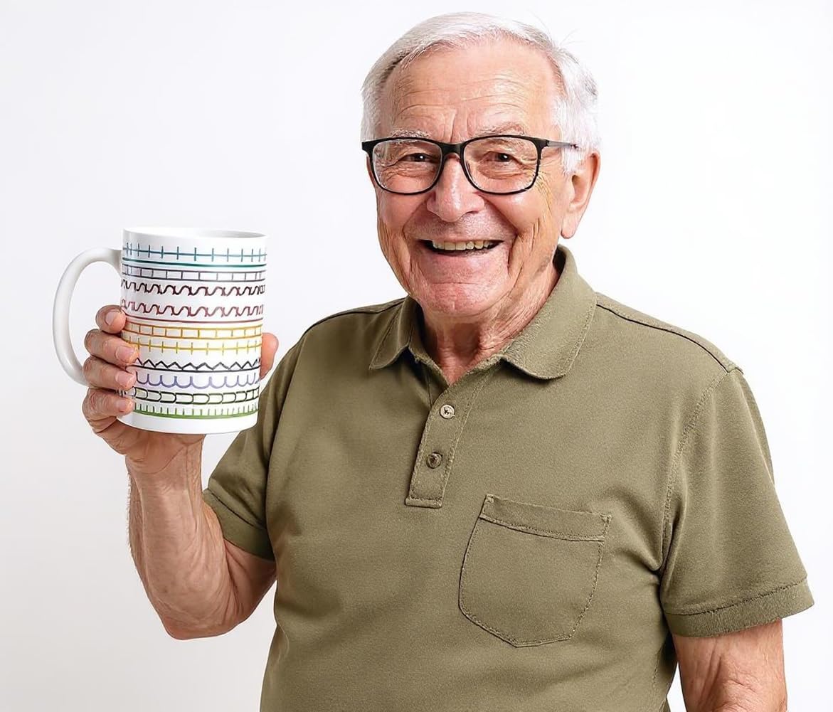 Pure Compression mug with comfortable handle for a secure grip during sipping.