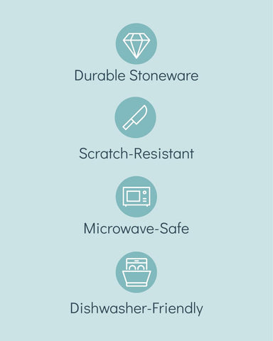 Pure Living scratch-resistant glaze protects the surface