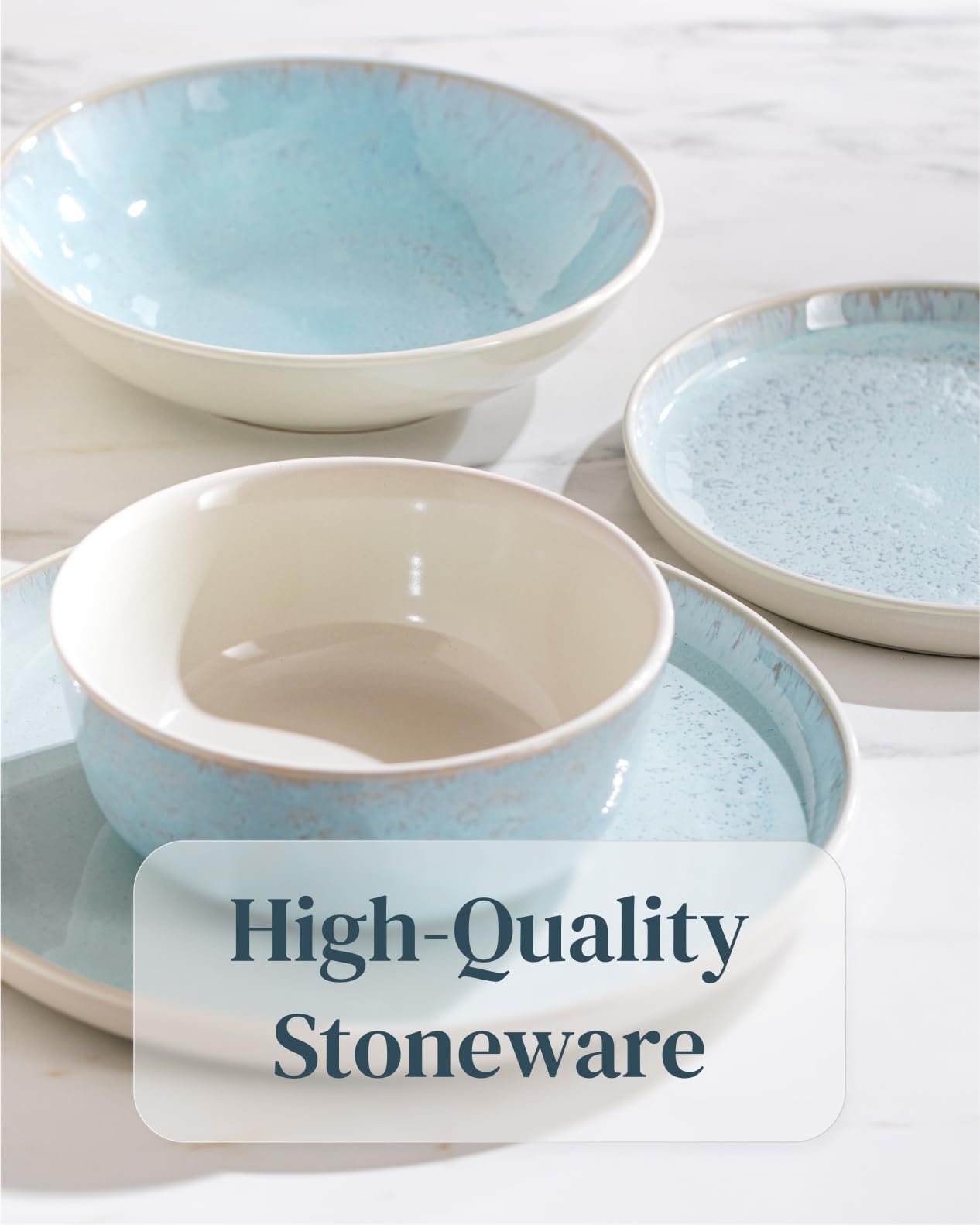 PURE LIVING cereal bowls for four; perfect for breakfast and snacks.