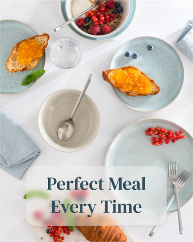 Pure Living stoneware safe for microwave reheating