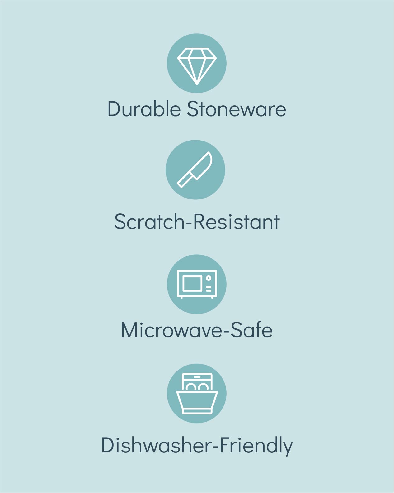 PURE LIVING glaze-finish closeup; scratch-resistant surface that lasts.