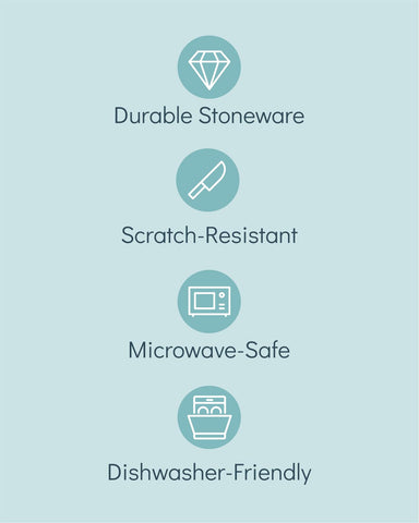 PURE LIVING glaze-finish closeup; scratch-resistant surface that lasts.