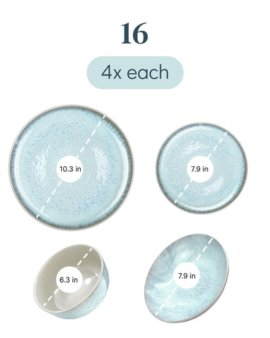 PURE LIVING pasta bowls for four; ideal for pasta, soups, and salads.