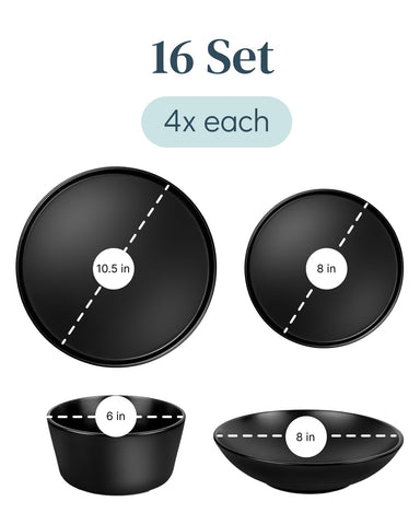 Pure Living soup plate in matte black ideal for soups and starters