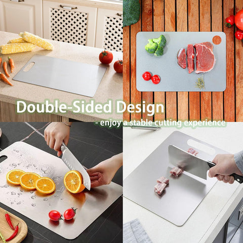 Pure Titanium Cutting Board dishwasher-safe feature for quick cleanup.