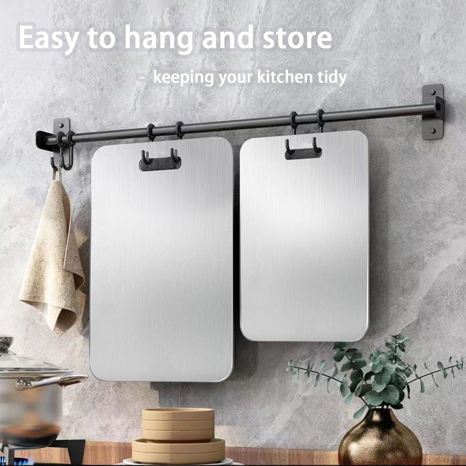 Pure Titanium Cutting Board suitable for kitchen and camping adventures.