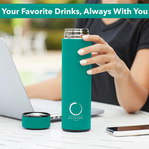 Pure Zen Tea thermos gift-pack presents a practical gift for tea lovers.