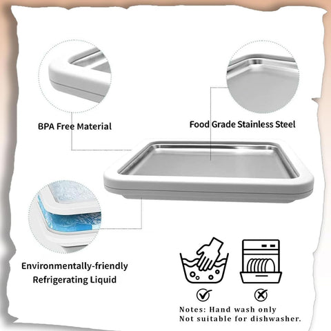 Pureadee-durable-stainless-steel-tray emphasizes long-lasting safety and performance.