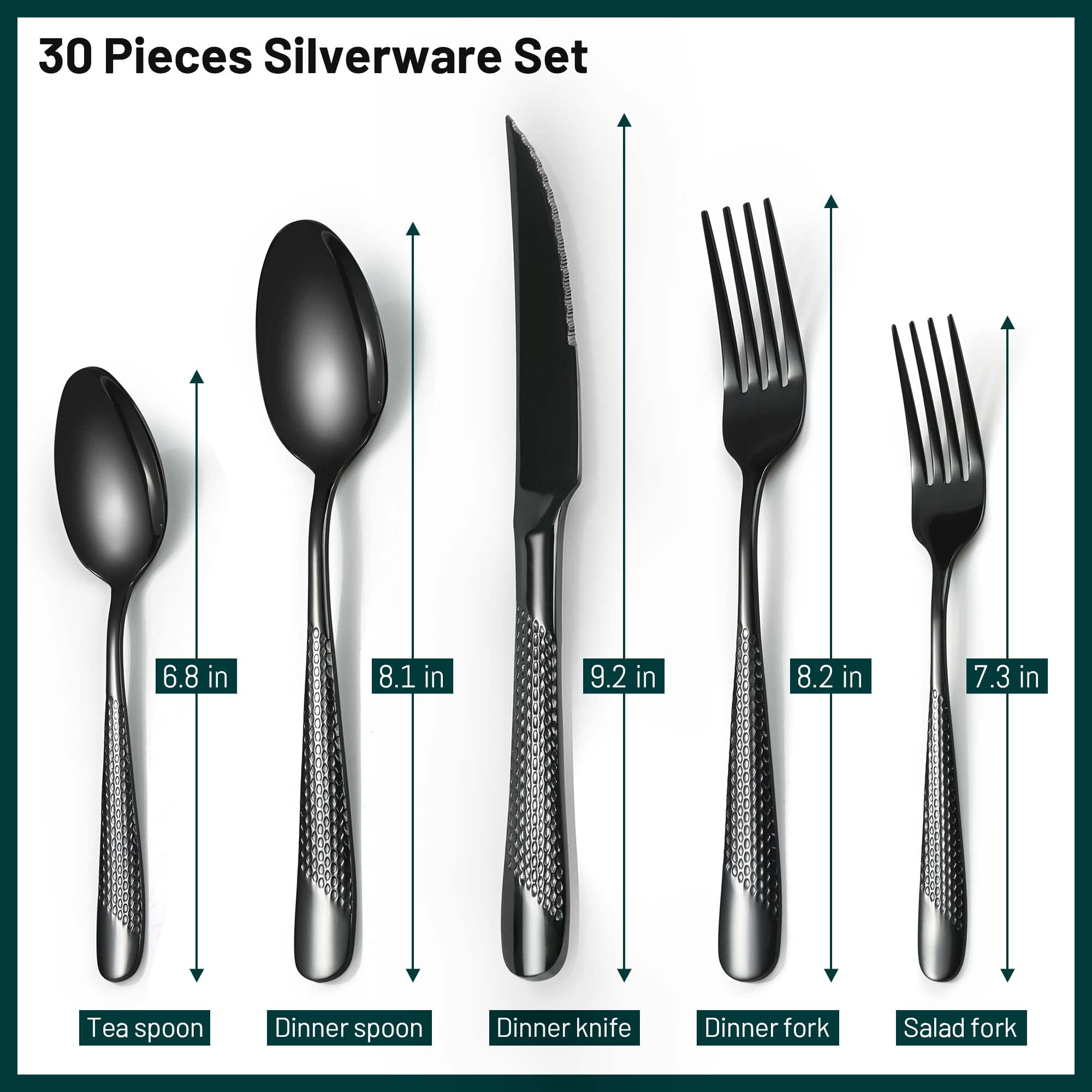 PUREAIN mirror-polish-finish silverware shines brilliantly for a refined dining look.