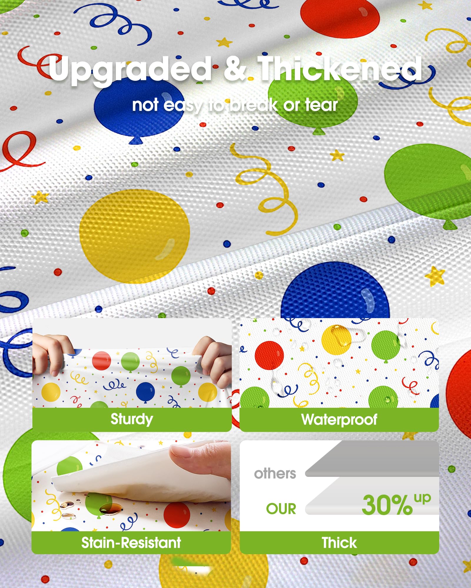 Pureegg 10-pack colorful tablecloths create festive dining and easy cleanup