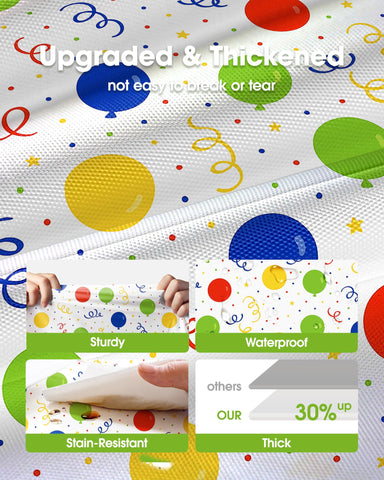 Pureegg 10-pack colorful tablecloths create festive dining and easy cleanup