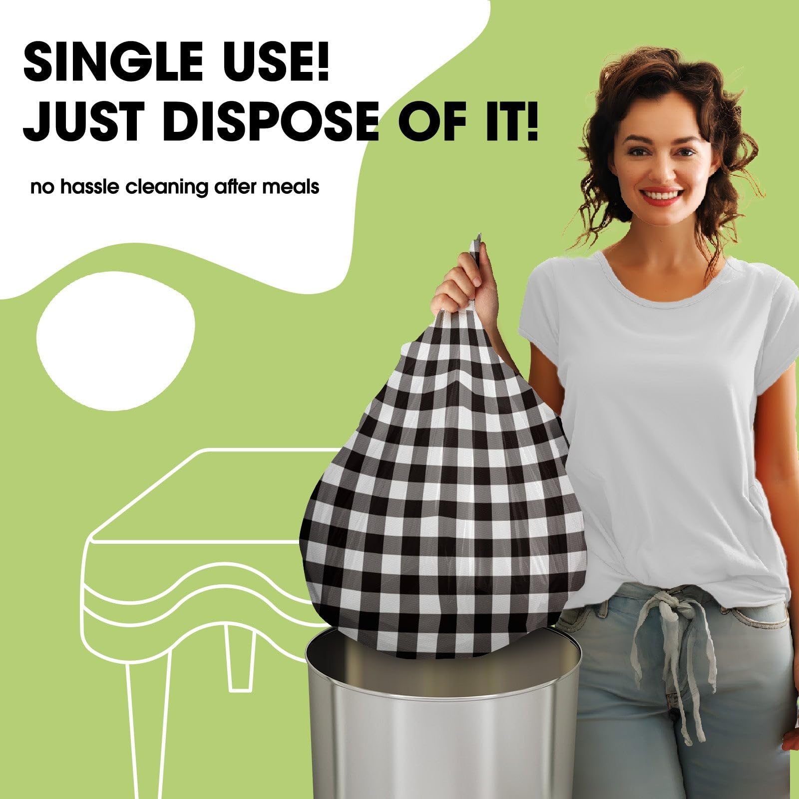 Pureegg 10-pack disposable table cloths ideal for budget-friendly party setups