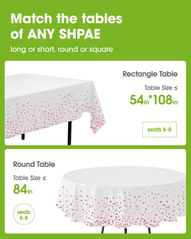 Pureegg 10-pack tablecloths for budget-friendly party coverage.
