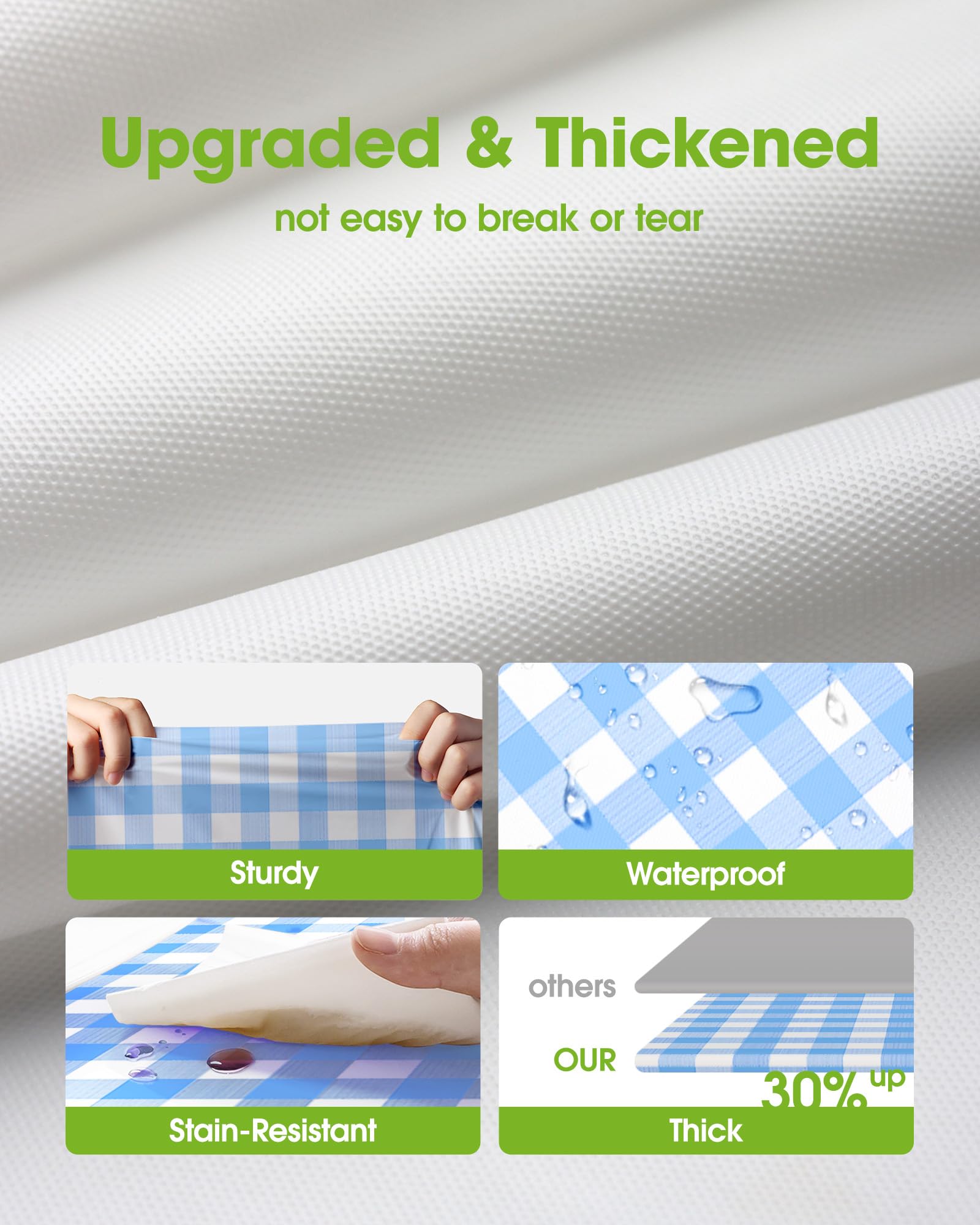 Pureegg disposable tablecloth folded for storage and reuse.