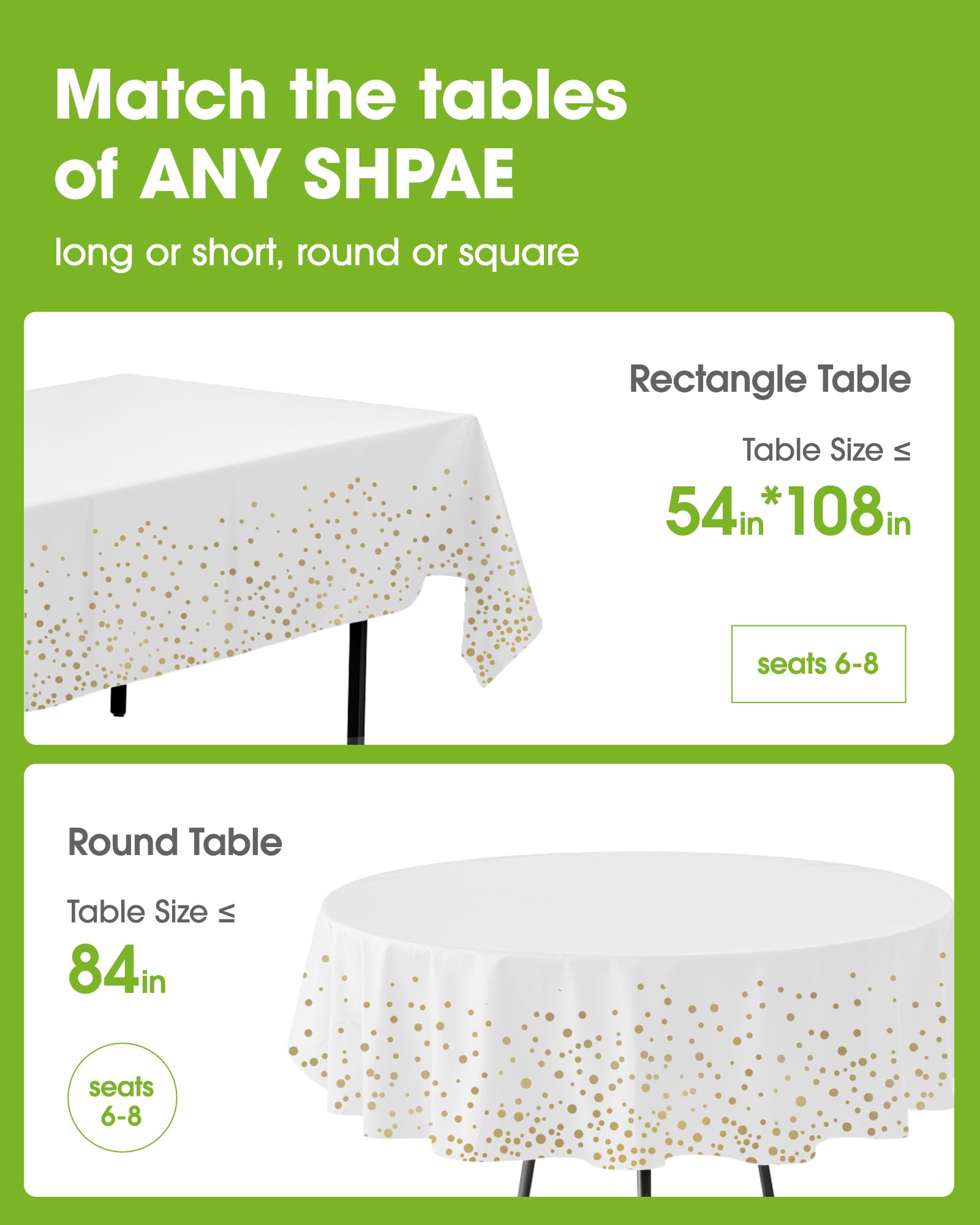Pureegg disposable tablecloth keeps surfaces waterproof and stain-resistant.