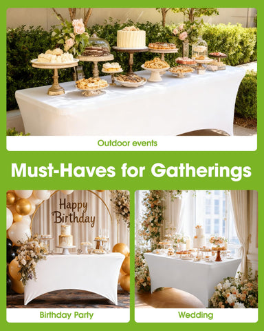 Durable Pureegg table cover with reinforced elastic pockets.